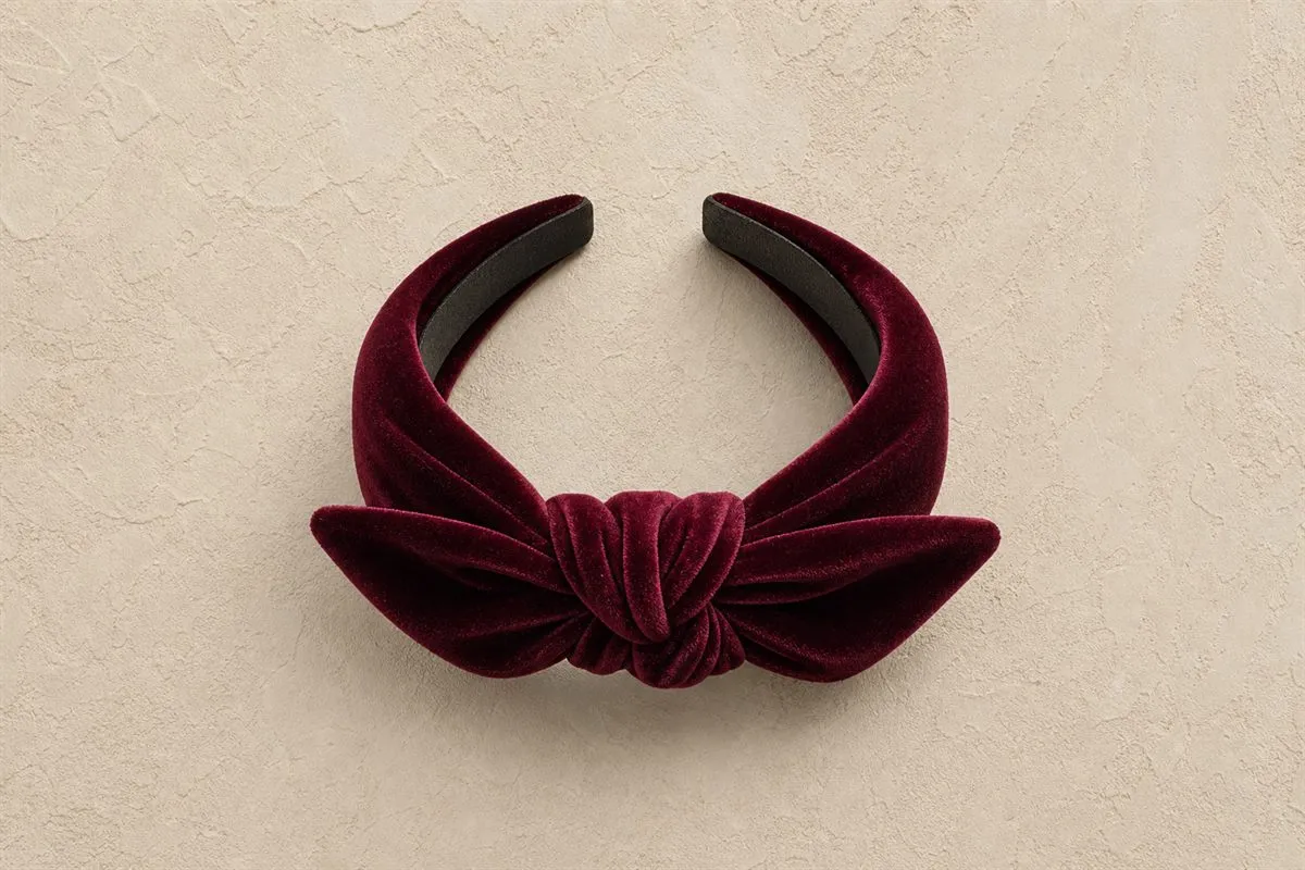 Signature Bandeau Cheveux Noué Velours Signature