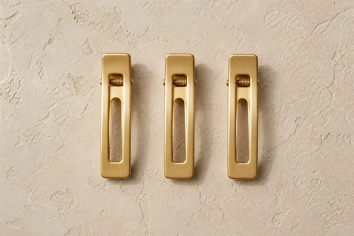 Iconic Trio de Mini Barrettes Dorées Muse