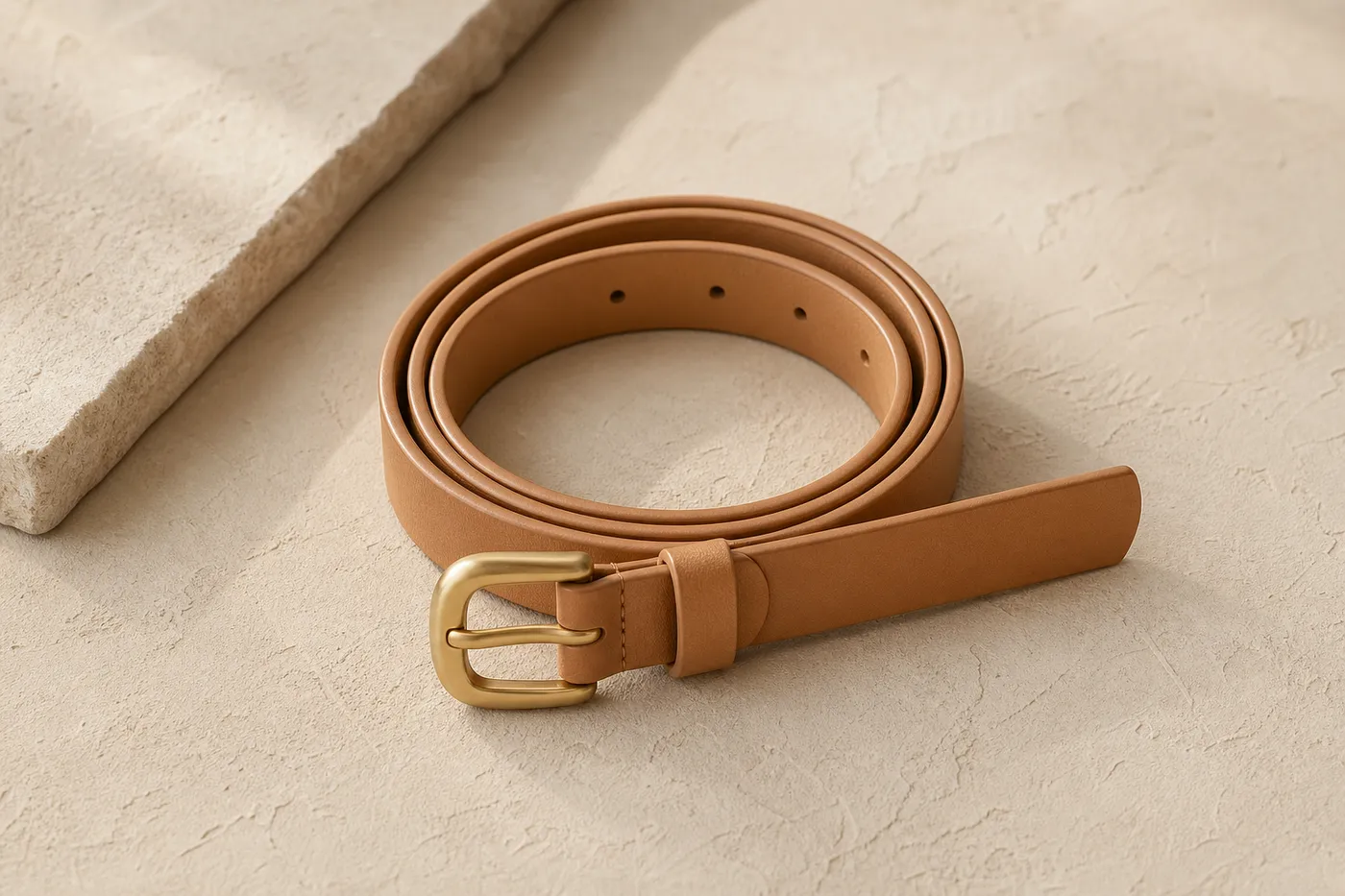 Slim Vegan Leather Belt Essential