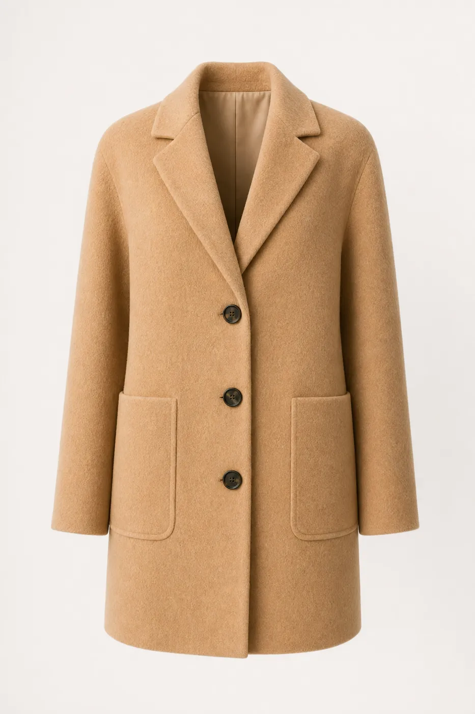 Short Wool and Cashmere Coat Signature