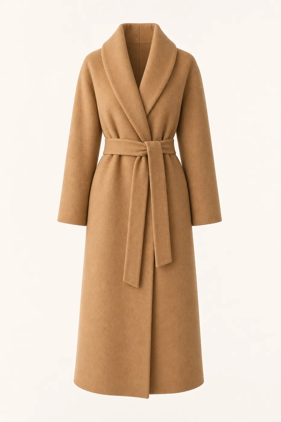 Long Robe Coat in Wool Cashmere Signature