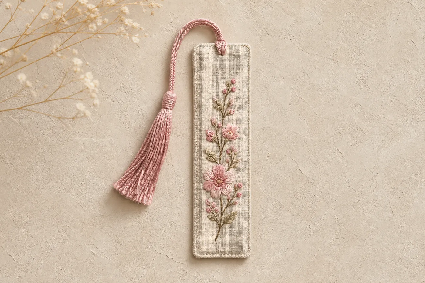 Iconic Embroidered Fabric Bookmark No.12