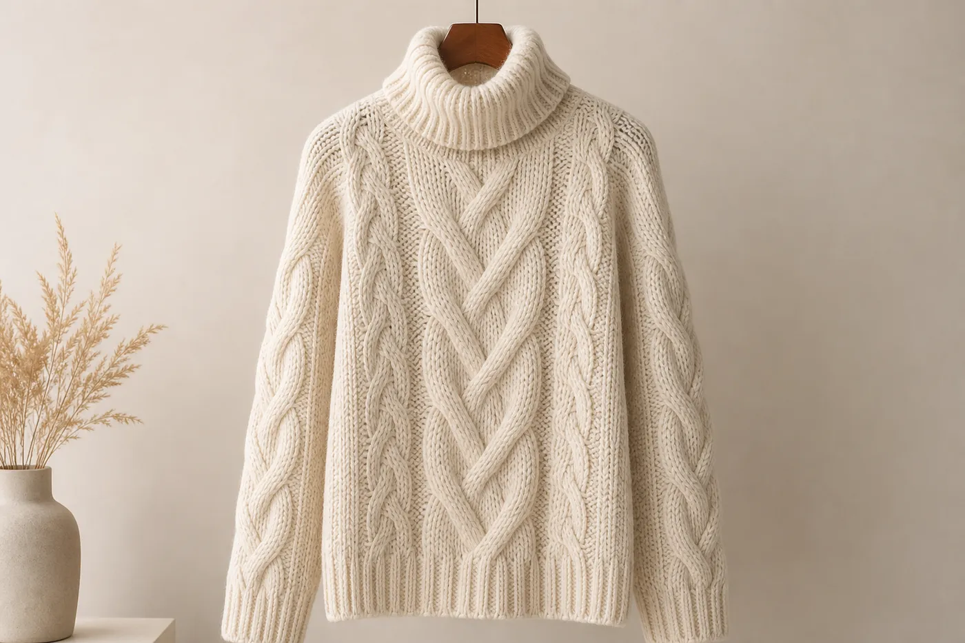 Cable-Knit Wool Jumper