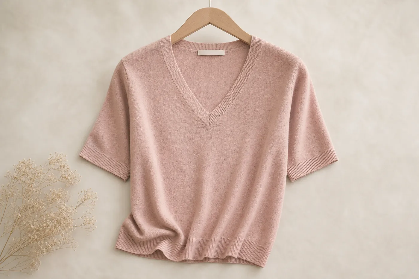 Fine Knit V-Neck Top No.04